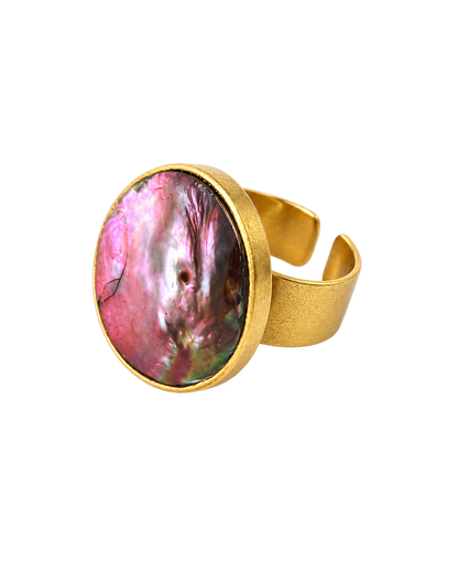 ANILLO MADRE PERLA - CAFÉ