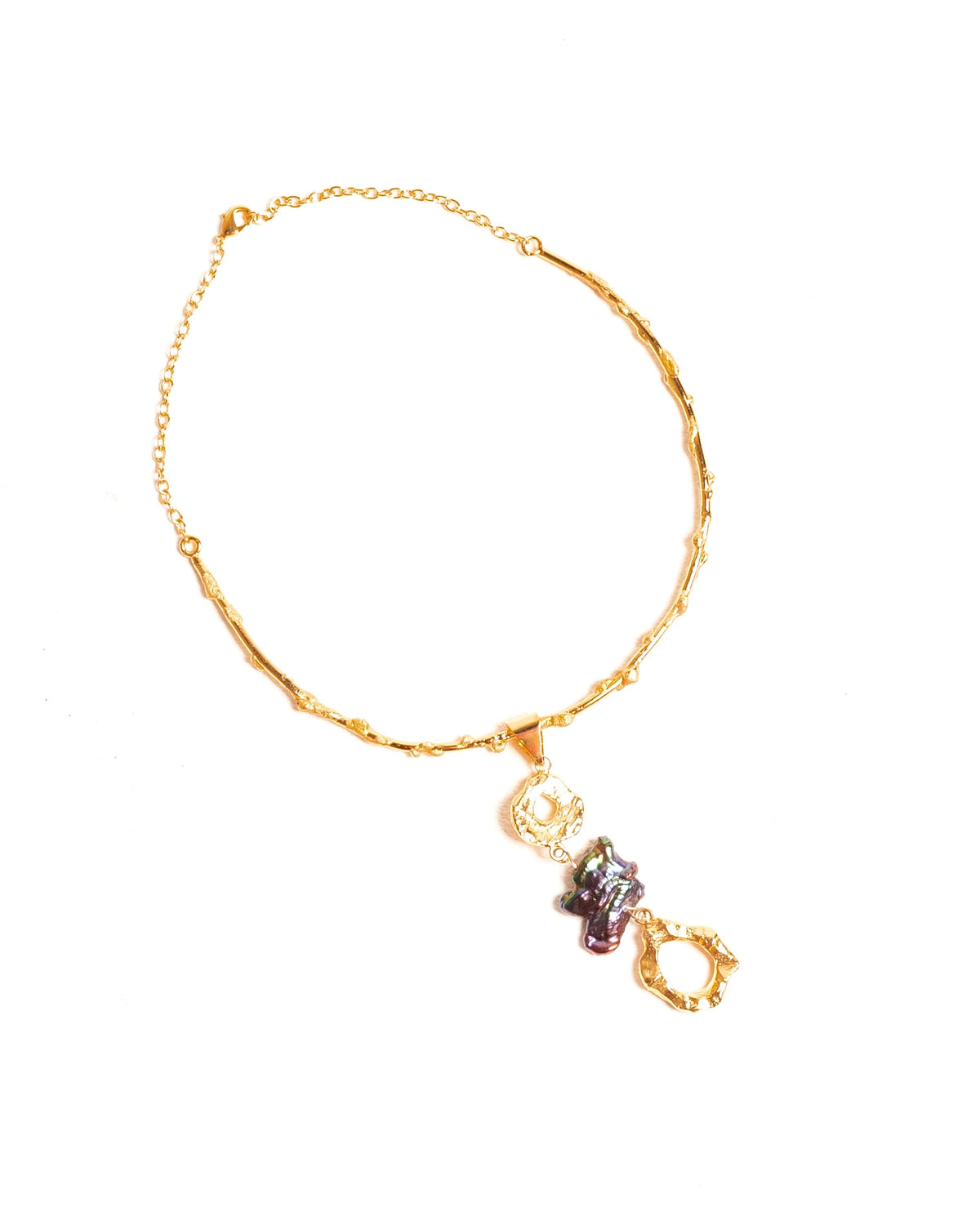 Collar Alma Noira de Ferozza, choker 2 en 1 con dije de piedra natural — vista 8
