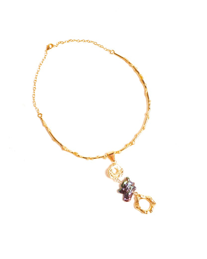 Collar Alma Noira de Ferozza, choker 2 en 1 con dije de piedra natural — vista 8