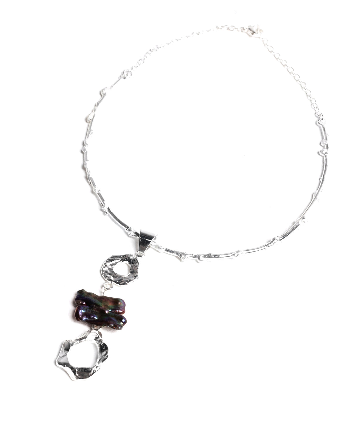 Collar Alma Noira de Ferozza, choker 2 en 1 con dije de piedra natural — vista 2