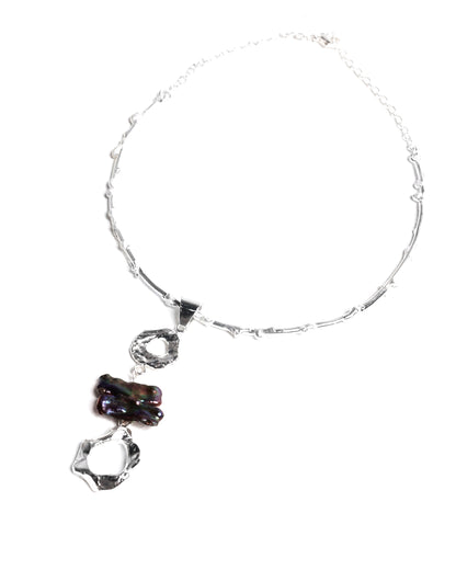 Collar Alma Noira de Ferozza, choker 2 en 1 con dije de piedra natural — vista 2