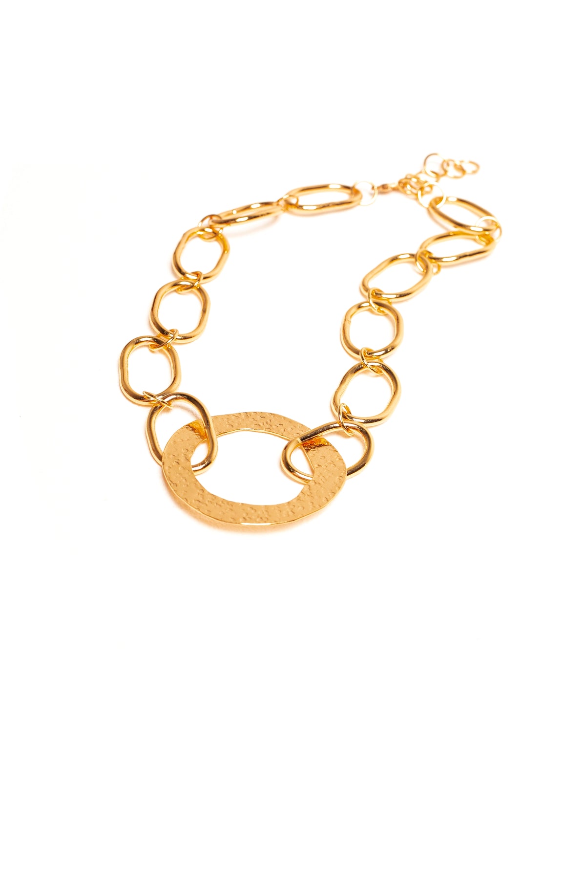 Collar Bruma de Ferozza en bronce con baño de oro 24k, de textura marcada — vista 10