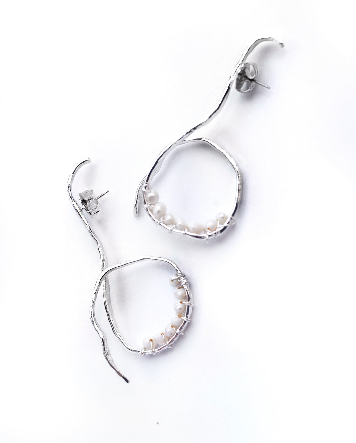 ARETES PERLITAS - PLATA