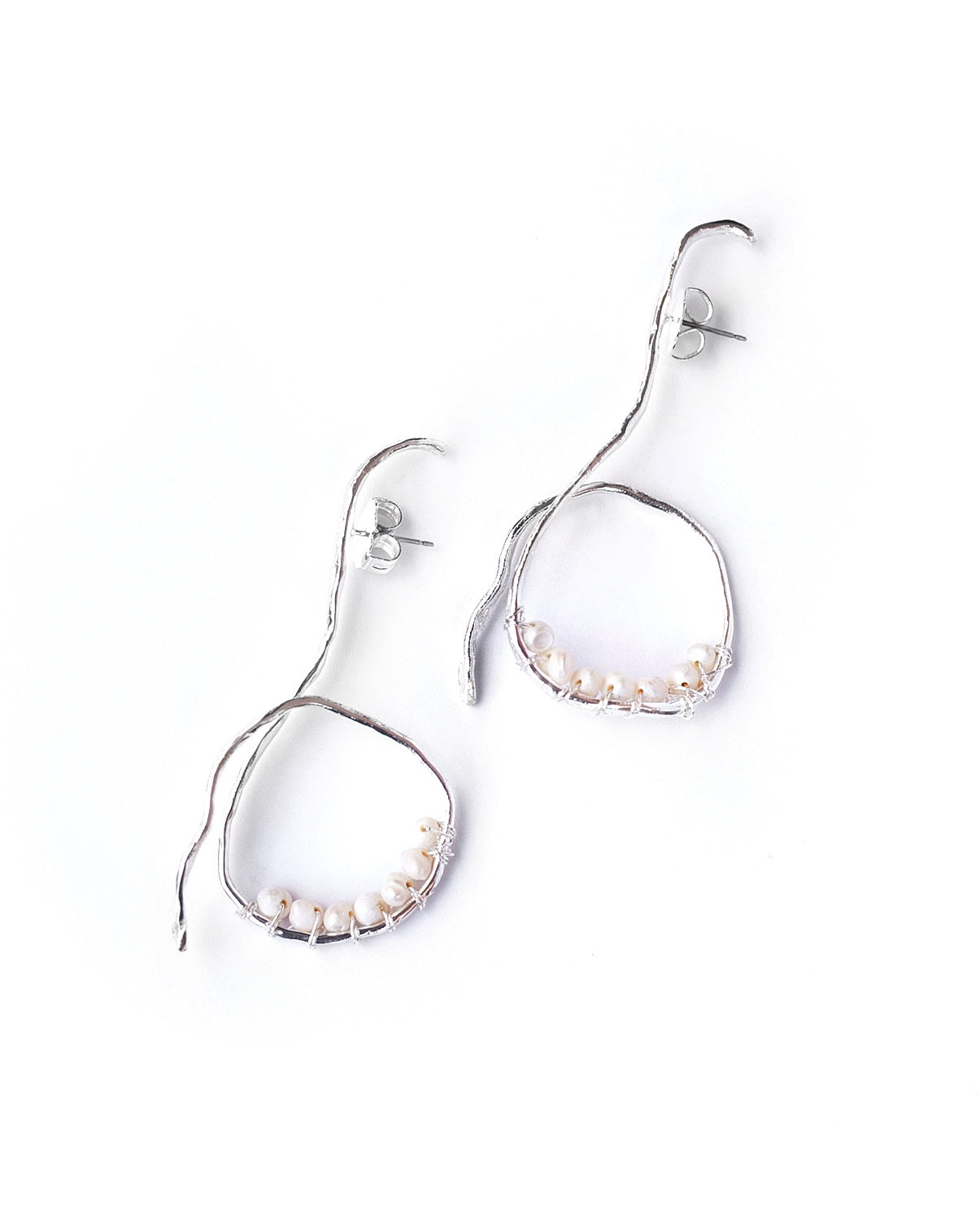 ARETES PERLITAS - PLATA