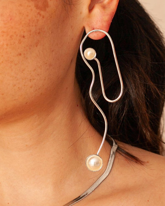 ARETES ANÉMONA - SILVER