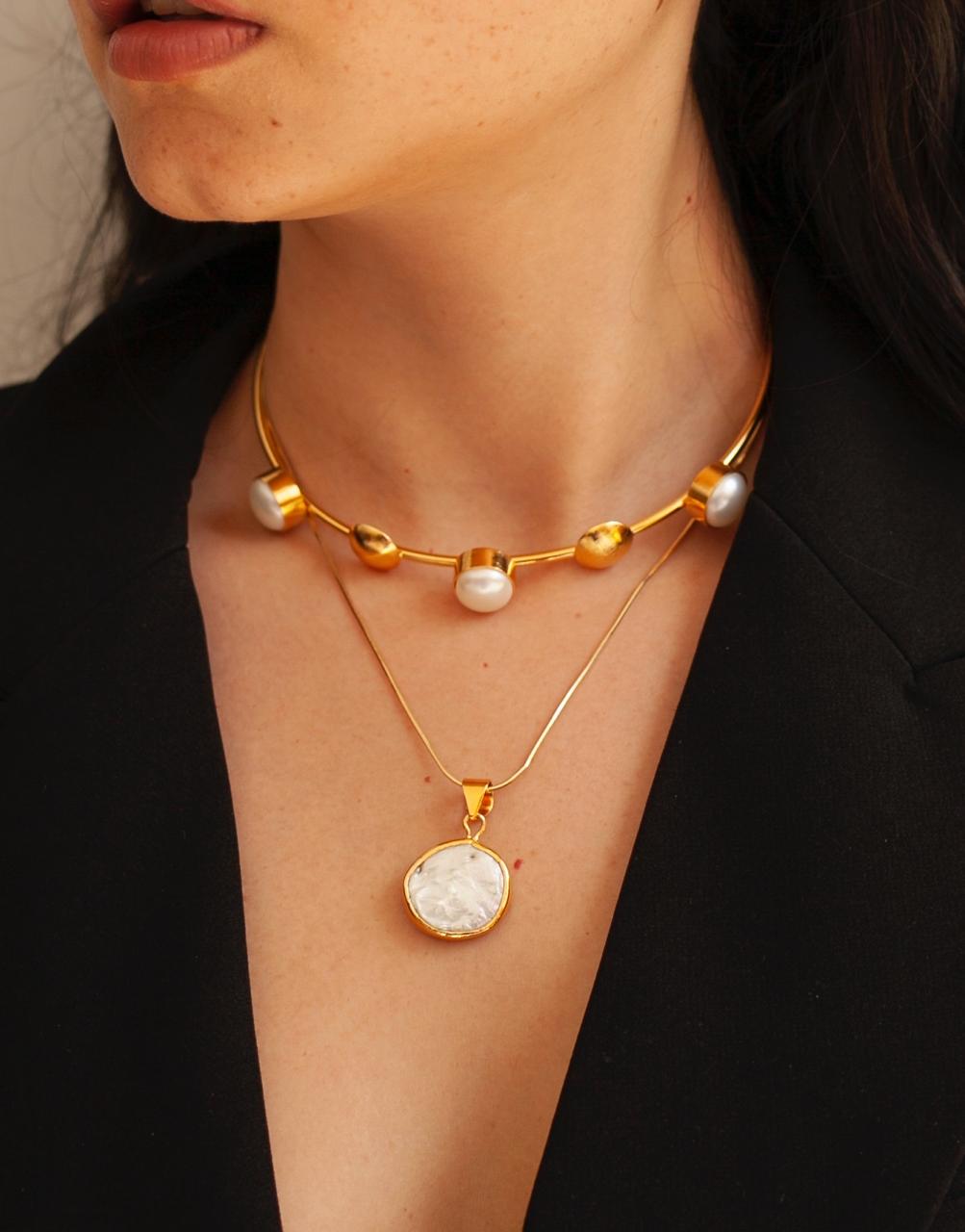 COLLAR CAMELIA - GOLD