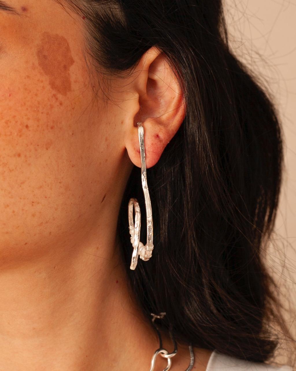 ARETES PERLITAS - PLATA