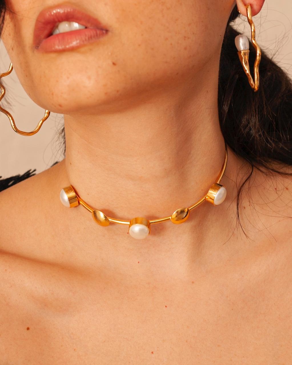 COLLAR CAMELIA - GOLD